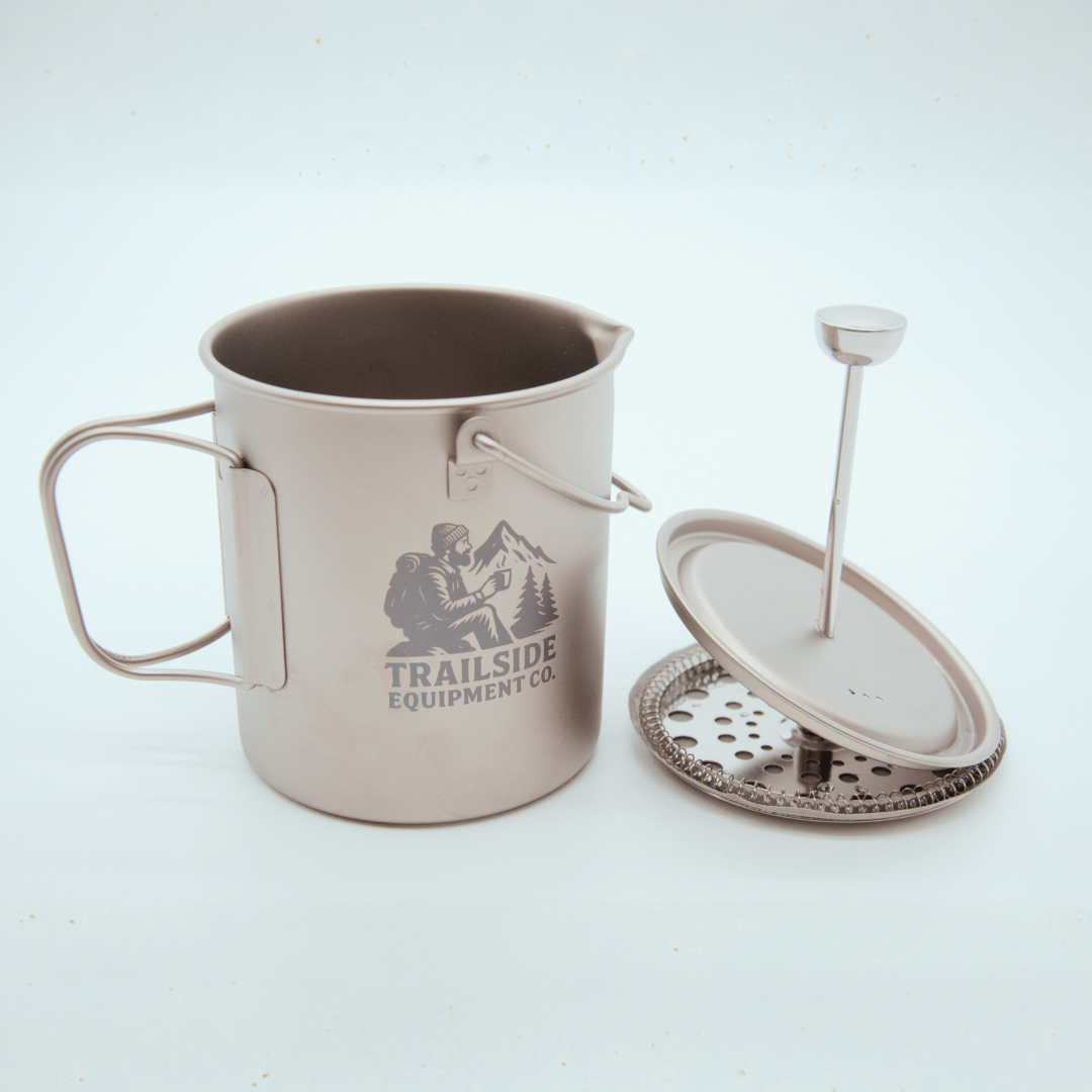 Cafetière/cafetière à piston Trailside en titane (750 ml)